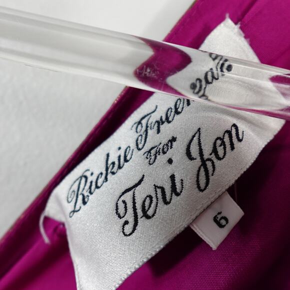 Rickie Freeman for Teri Jon Vintage 70s 80s Cocktail Dress - Picture 11 of 12